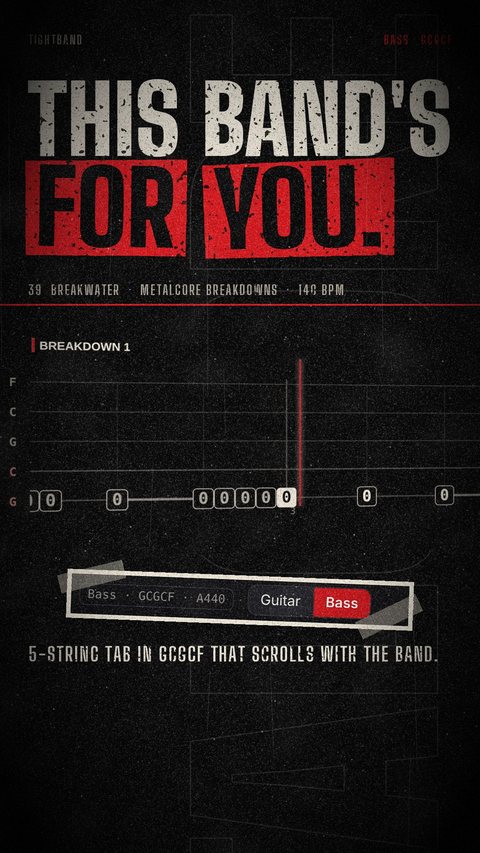 Ad frame: This band's for you, bass mode